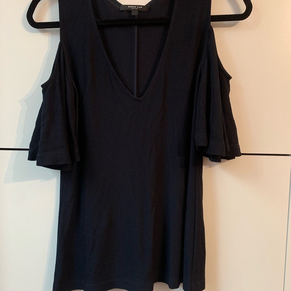 Derek Lam V-Neck Cold Shoulder Top NWOT - Picture 9 of 14